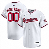 Men's Cleveland Guardians Active Player Custom White Home Limited Stitched Baseball Jersey,baseball caps,new era cap wholesale,wholesale hats
